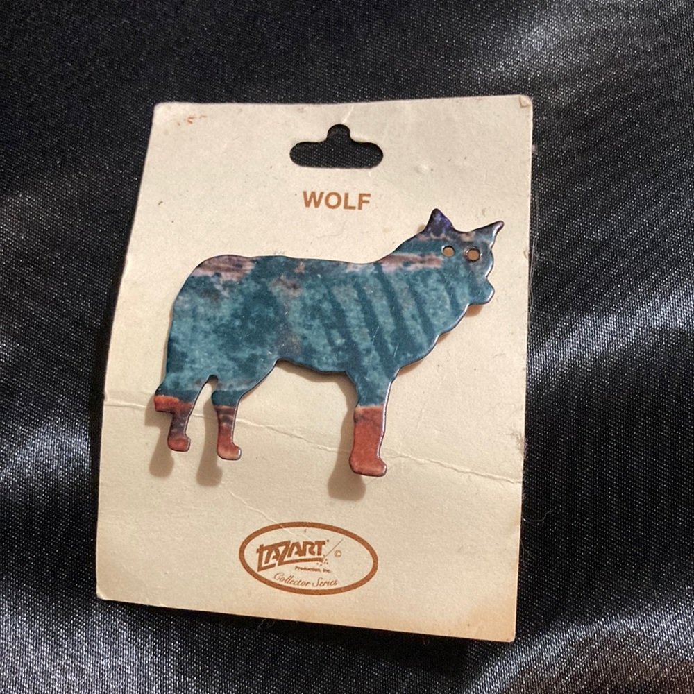OOAK Wolf Pin